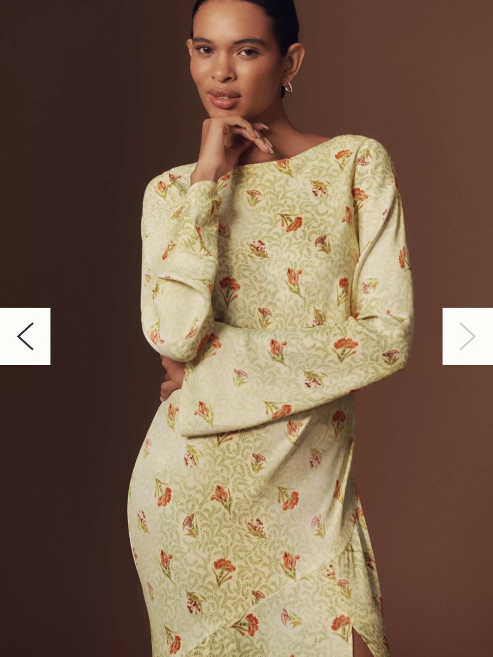 Anthropology BHLDN Dani Long-Sleeve Open-Back Fit &
Flare Maxi Dress